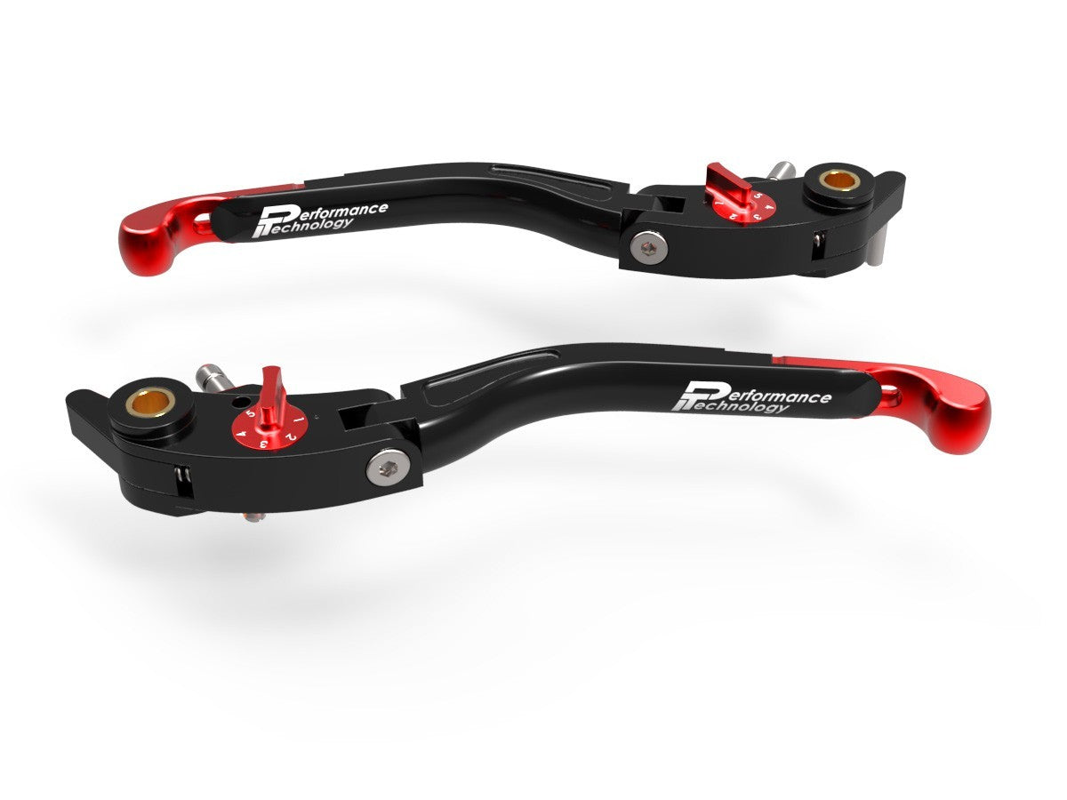 Ducabike DBK LEA01 Brake / Clutch Adjustable Levers Eco GP 2 - BLACK-RED