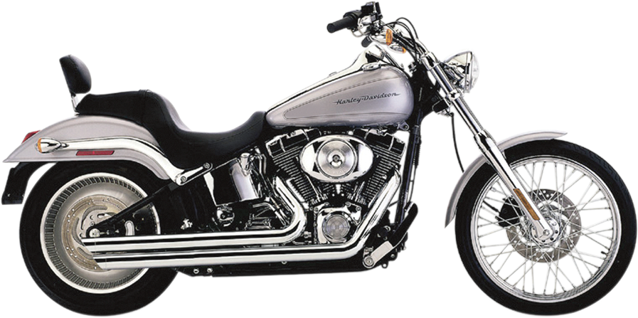 Cobra Speedster Slashdown Exhaust - Chrome - Softail