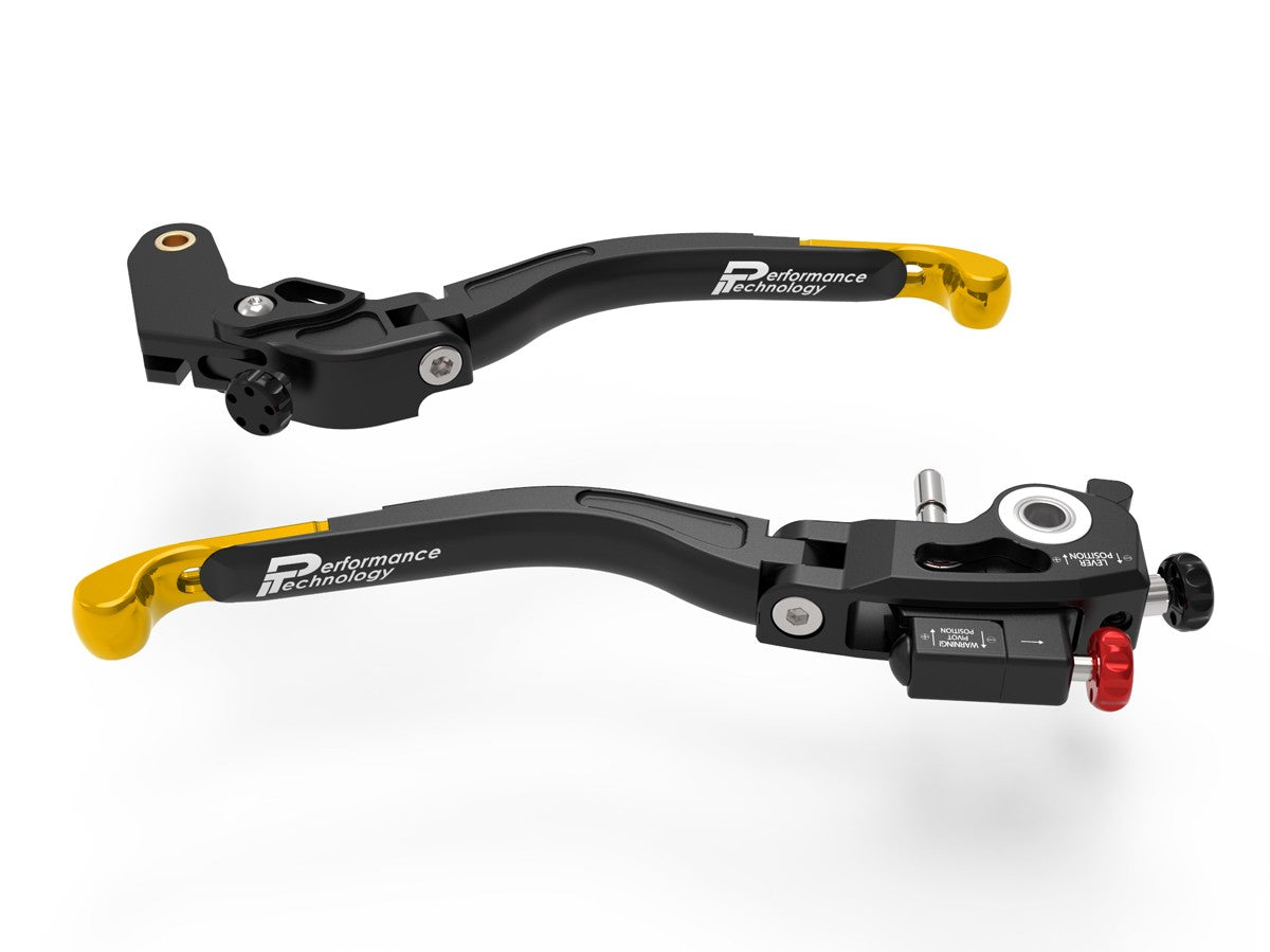 Ducabike DBK L27 Ultimate Aprilia Brake + Clutch Levers Double Adjustment - BLACK-GOLD