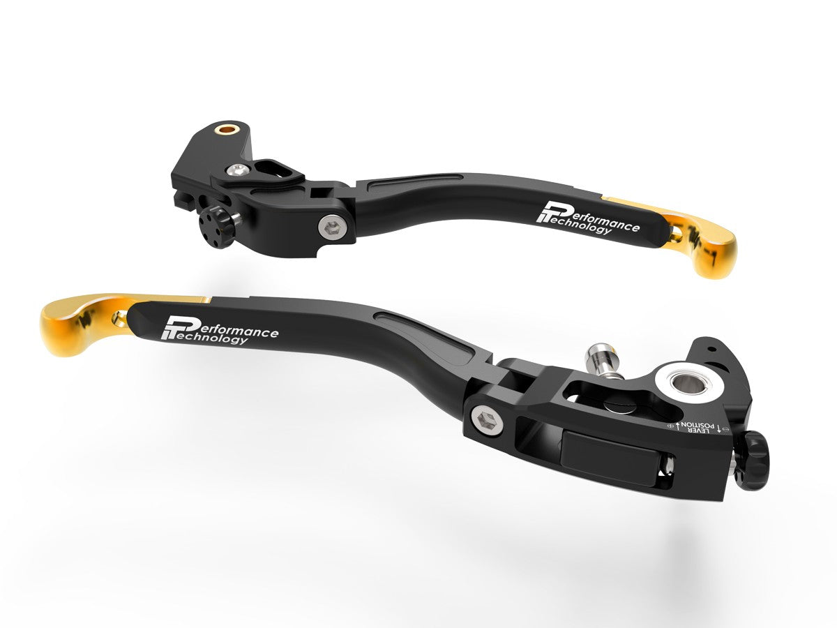 Ducabike DBK L24 Evo Suzuki Brake + Clutch Adjustable Levers - BLACK-GOLD