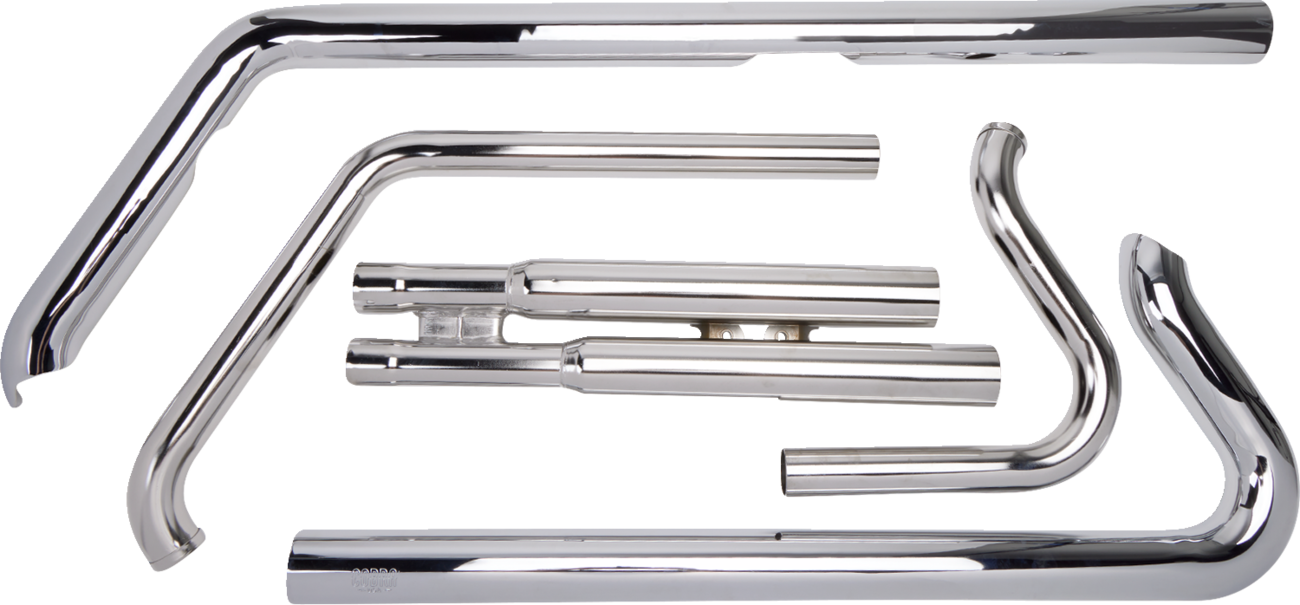 Cobra Speedster Slashdown Exhaust - Chrome - '86-'06 Softail