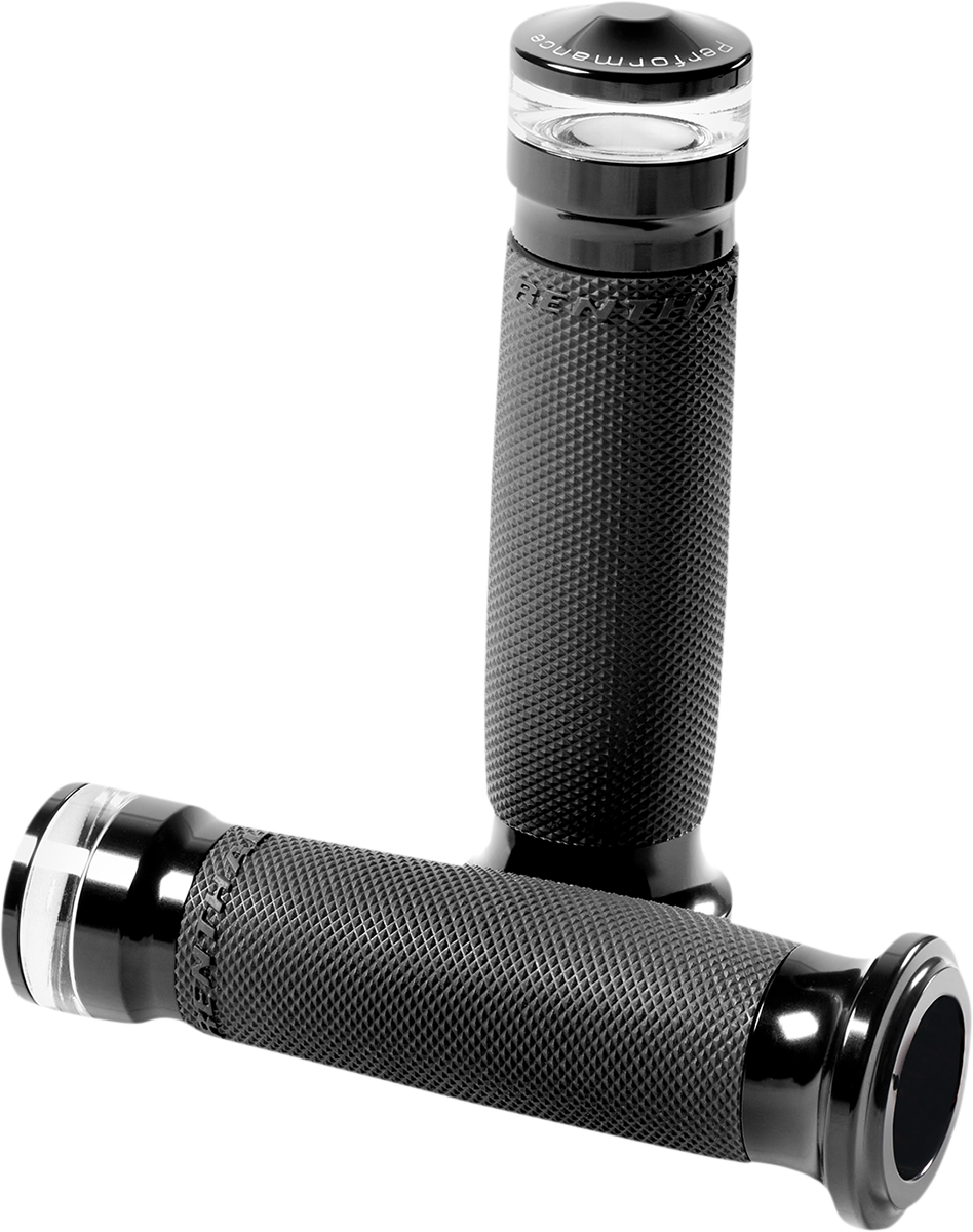 Performance Machine (PM) Vision Series Contour LED Turn Signal Grips - TBW - Black