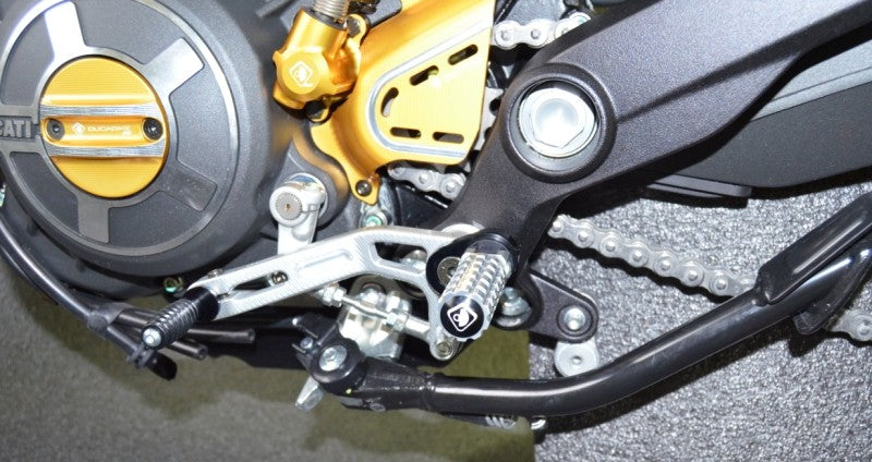 Ducabike DBK PPSCRA01 Adjustable Foot Pegs Scrambler - SILVER