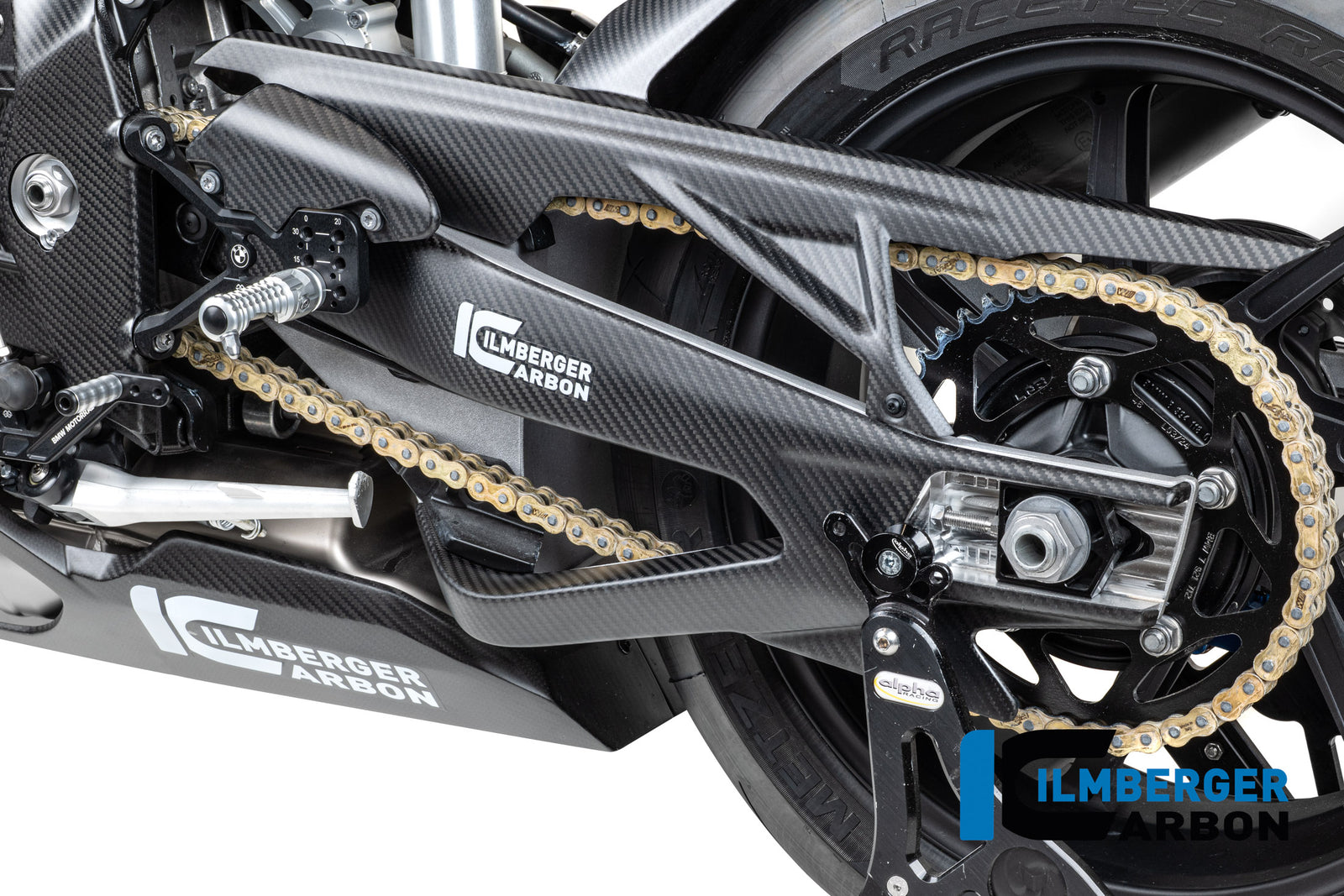 Ilmberger Carbon Rear Hugger With Chain Guard BMW M1000RR / S1000RR - Matte / Twill