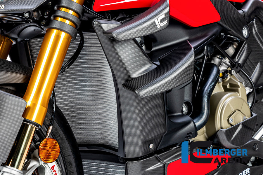 Ilmberger Carbon Radiator Cover Left V4 Ducati Streetfighter - Matte