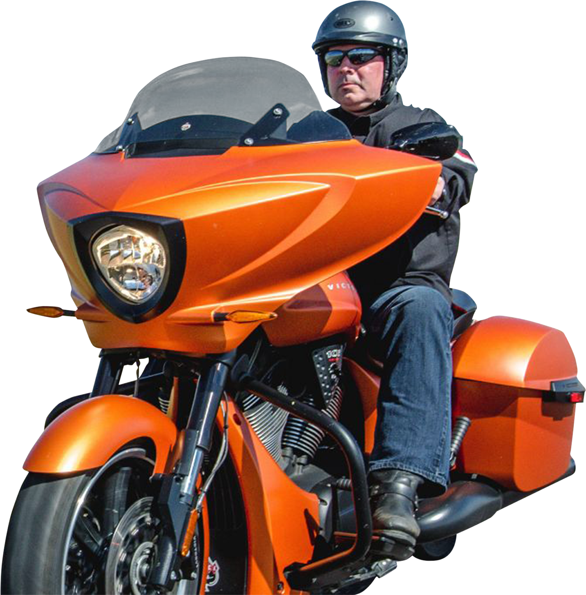 Klock Werks Flare® Windshield - 11" - Tinted - '10-'17 Victory