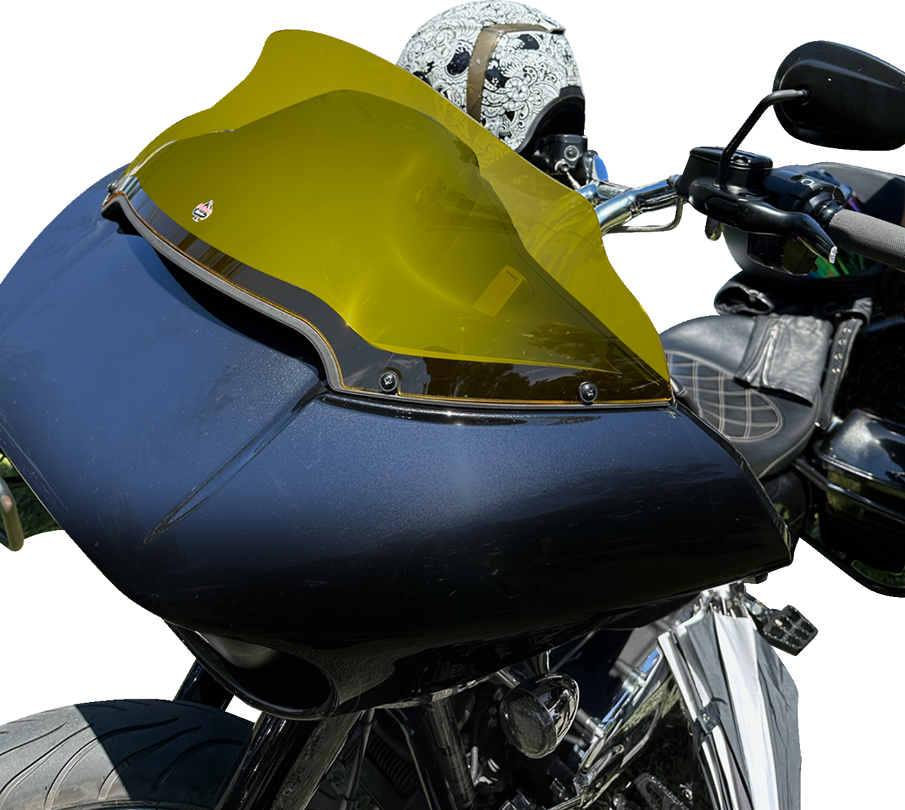 Klock Werks Kolor Flare® Windshield - 9" - Yellow - '15-'25 FLTR