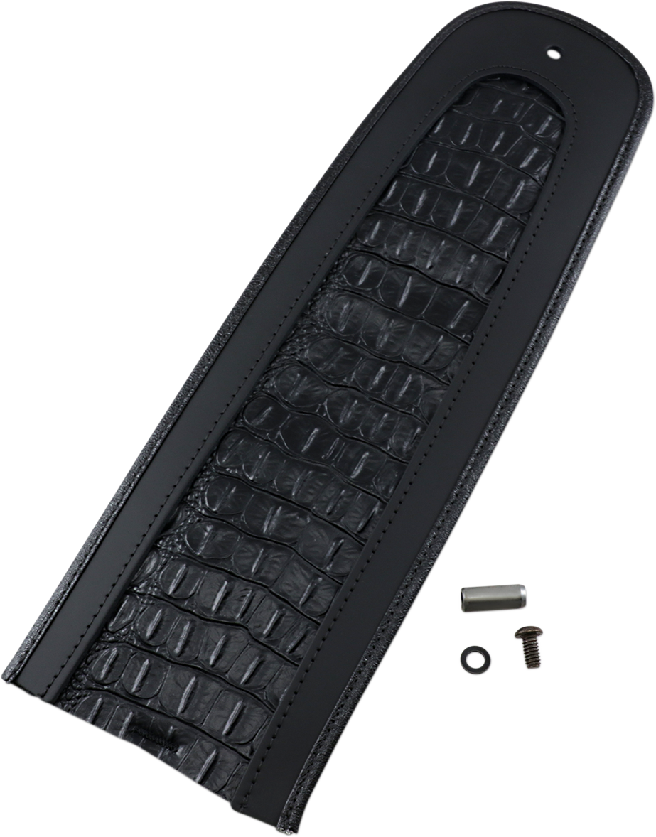 Drag Specialties Seats Fender Skin - Embossed Faux Alligator Leather Center - 15"