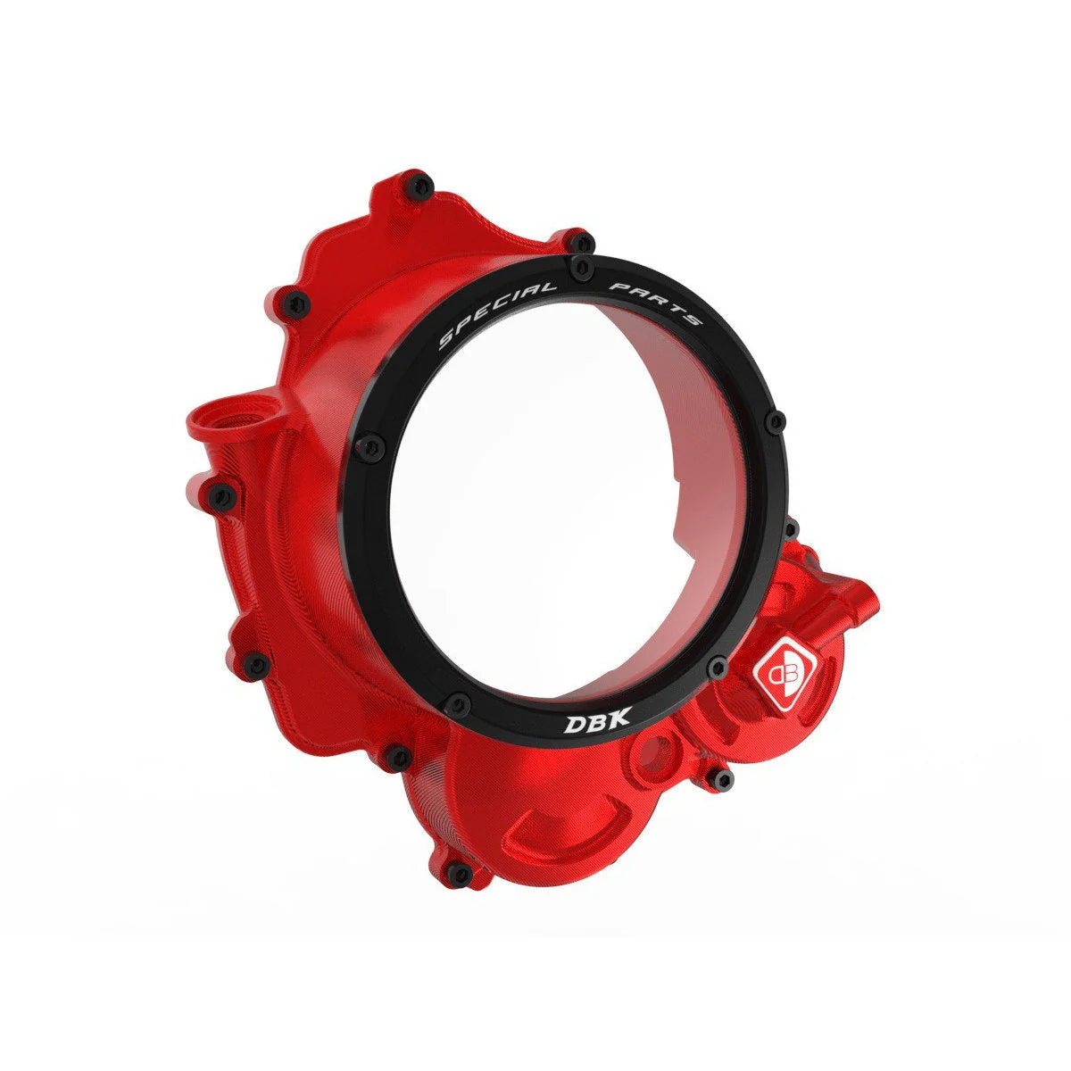 Ducabike DBK 3D Clear Clutch Cover For Ducati Hypermotard 698 Mono - Red-Black