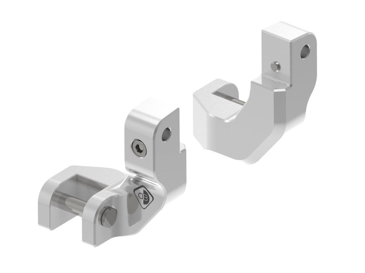 Ducabike DBK PAP04 Moto Guzzi Passenger Footpeg Comfort Kit - Silver