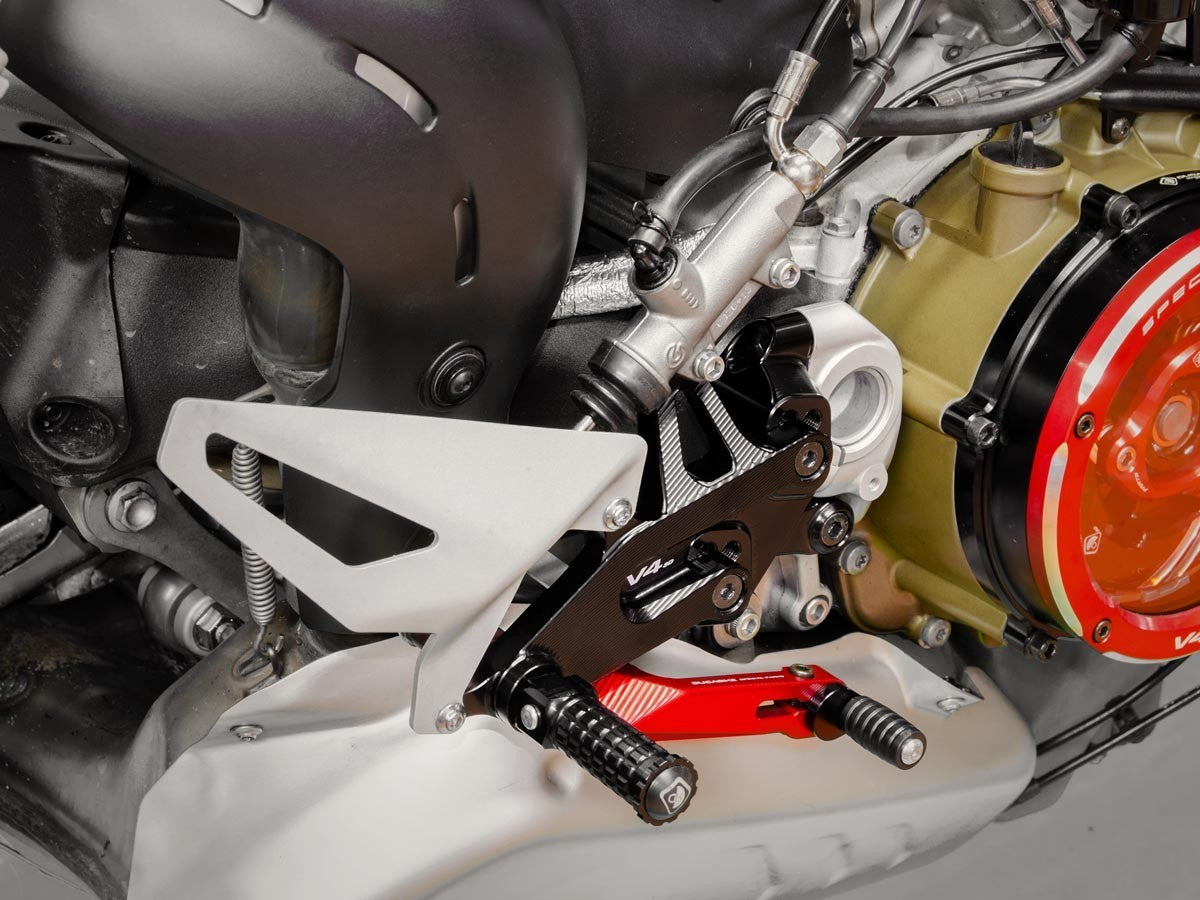 Ducabike DBK PRSFV401 SF V4 Adjustable Rearset - BLACK-RED