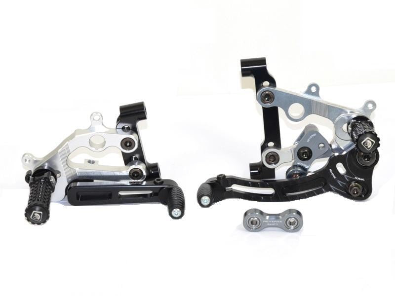 Ducabike DBK PR119903 Adjustable Rearset SBK Panigale - BLACK-SILVER
