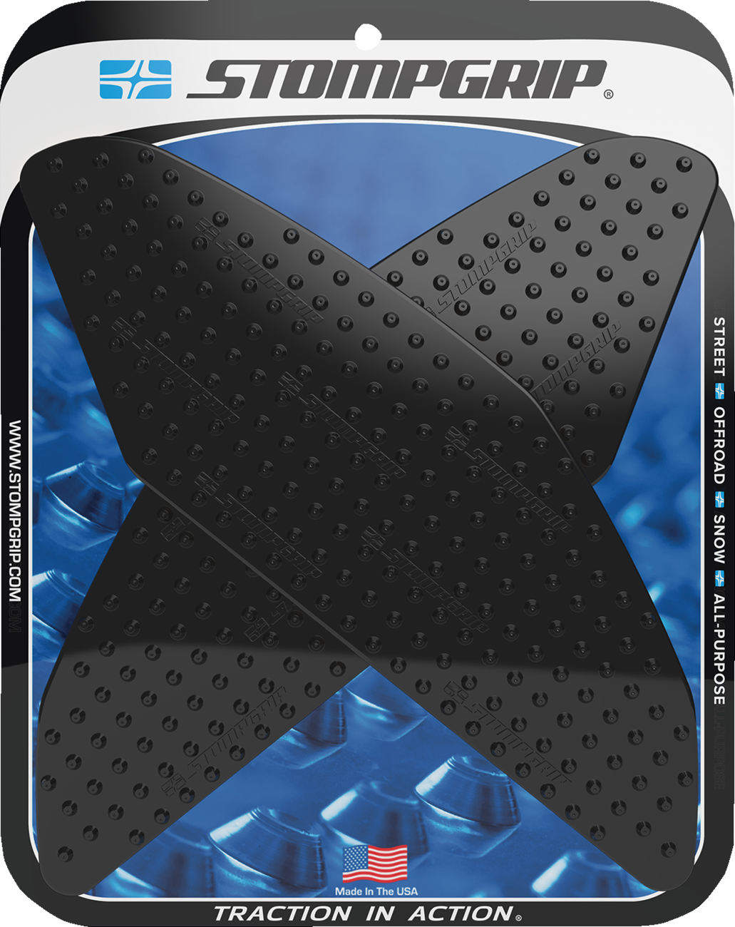 StompGrip Tank Grips - Volcano - Black - Suzuki - GS '22-'25