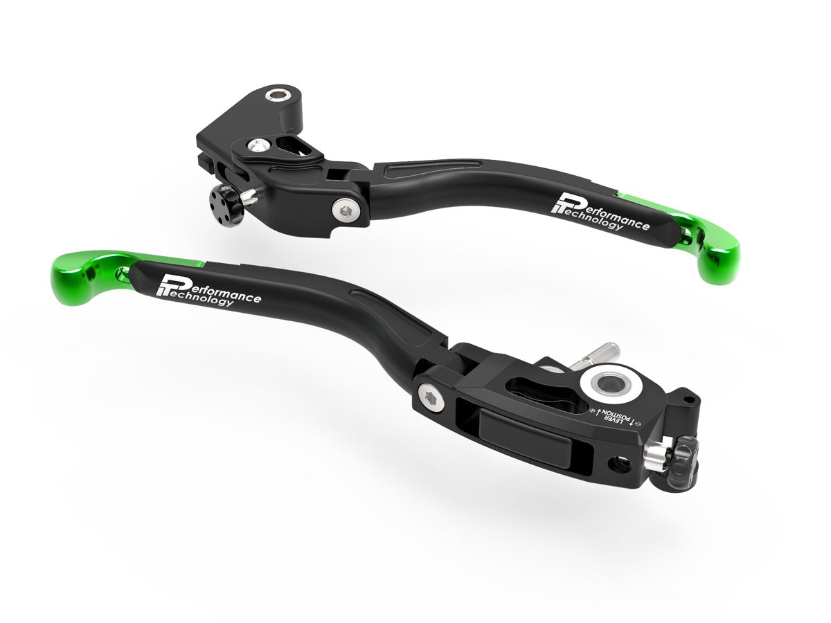 Ducabike DBK L14 Evo Brake + Clutch Levers - BLACK-GREEN