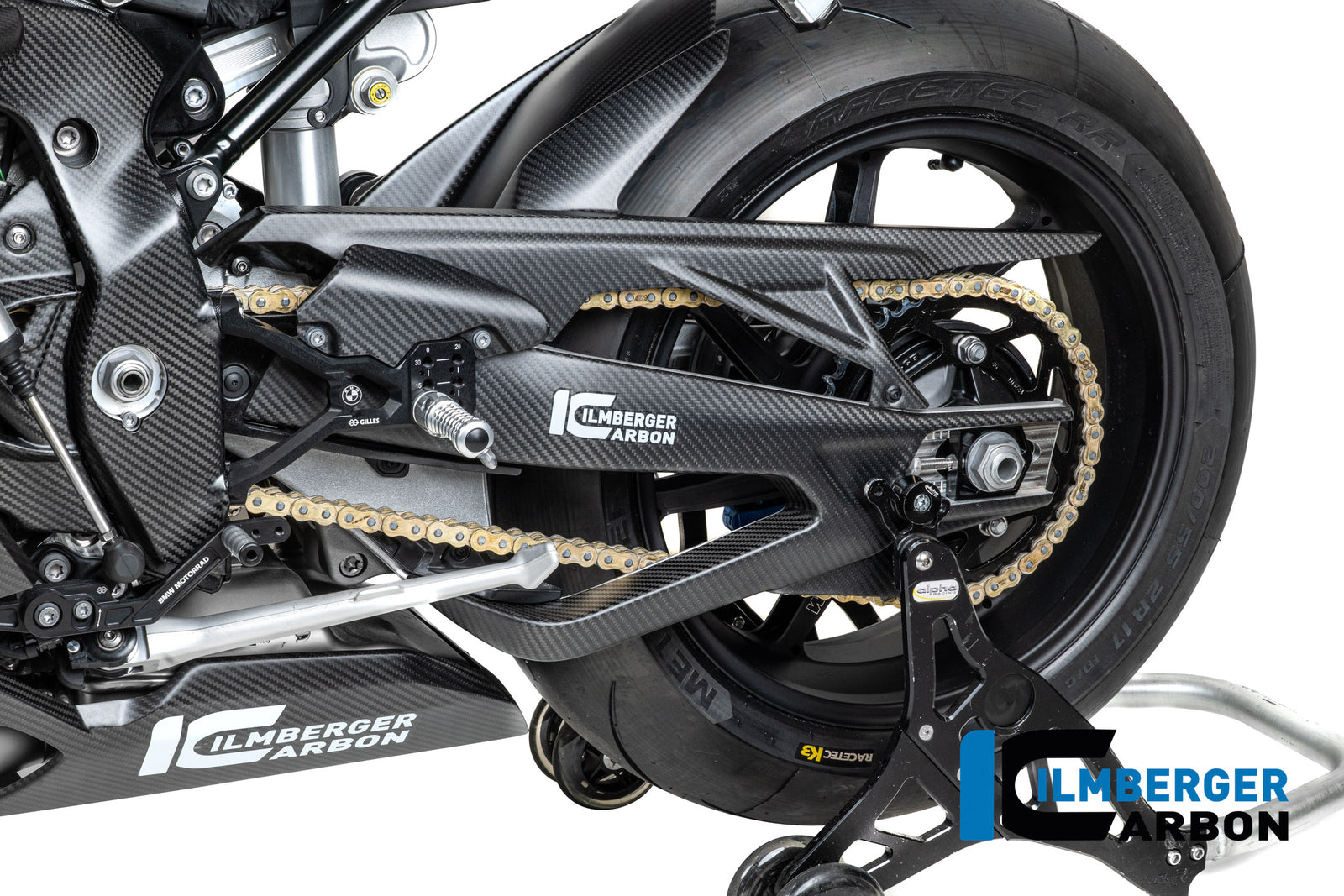 Ilmberger Carbon Rear Hugger With Chain Guard BMW M1000RR / S1000RR - Matte / Twill