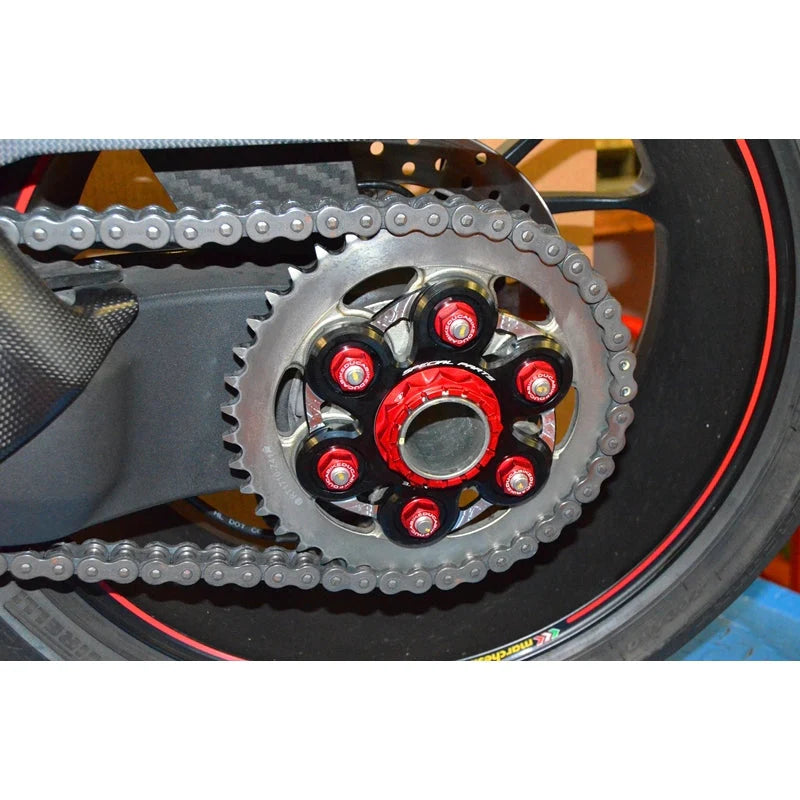 Ducabike DBK CNC Aluminum BiColor Sprocket Carrier For Streetfighter V4