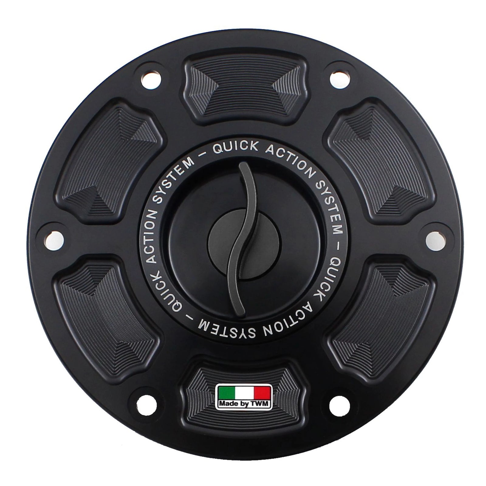 TWM CNC Aluminum Gas Cap / Fuel Cap with Black Center Cap for KTM Motorcycles