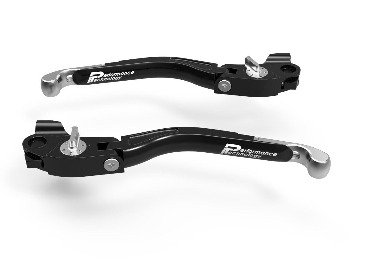 Ducabike DBK LEA03 Brake / Clutch Adjustable Levers Eco GP 2 - BLACK-SILVER