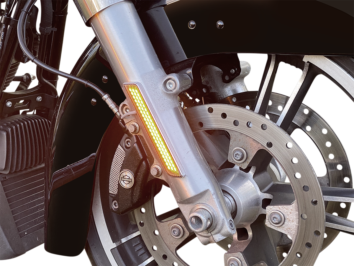 Custom Dynamics LED Fork Light - Amber - Black