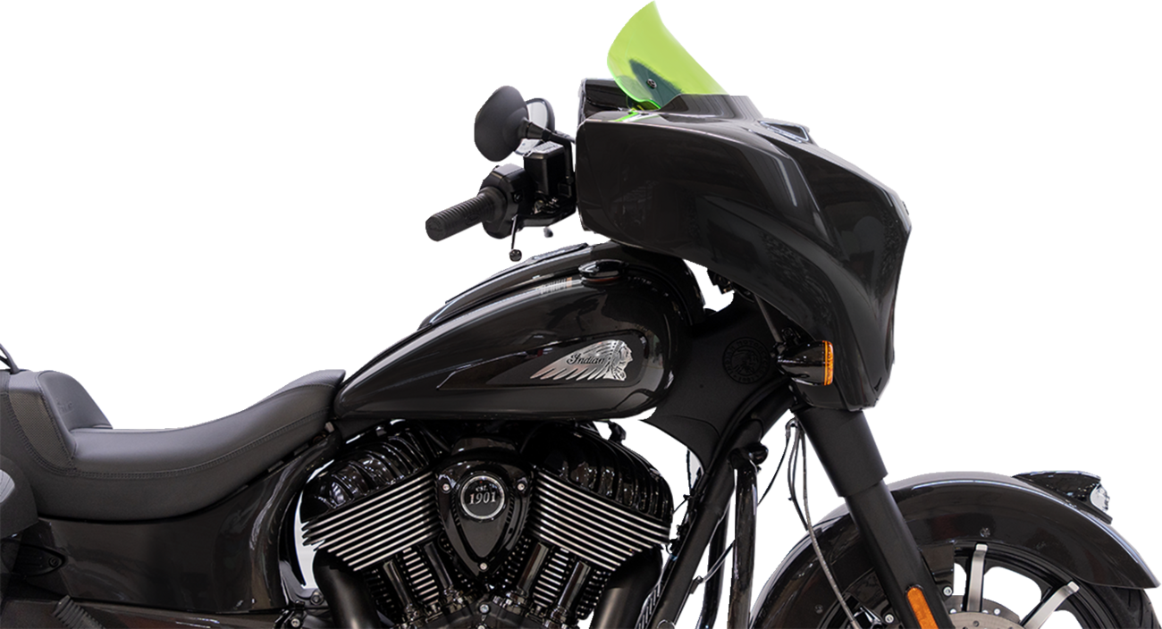 Klock Werks Ice Flare® Windshield - 10" - Green Ice - '14-'26 Indian