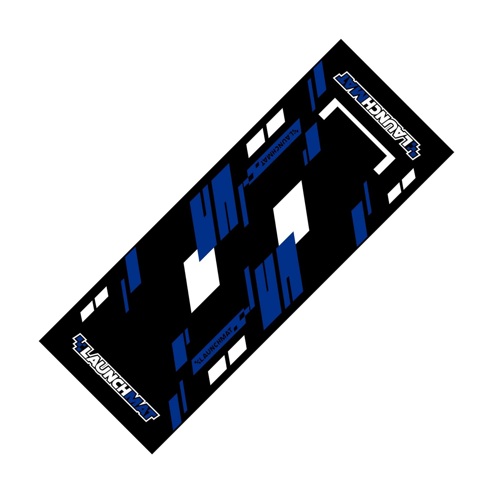 Launchmat Carpeted Paddock Garage Mat - Design 1 - Blue