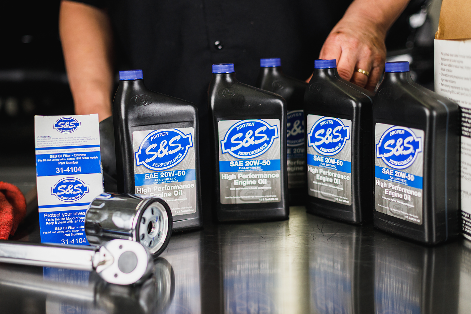 S&S Cycle Synthetic Oil 20w-50 - 1 U.S. Quart