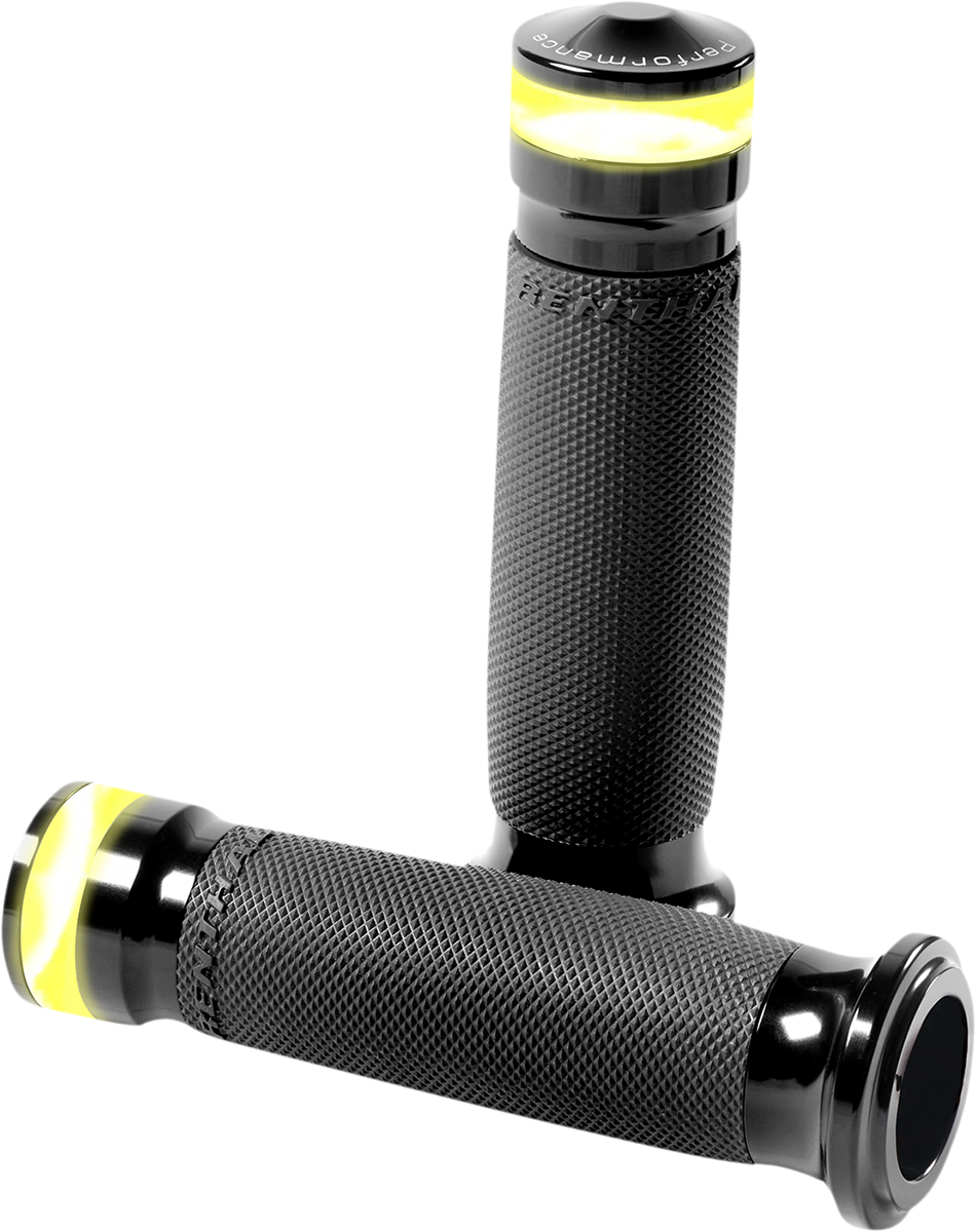 Performance Machine (PM) Vision Series Contour LED Turn Signal Grips - TBW - Black