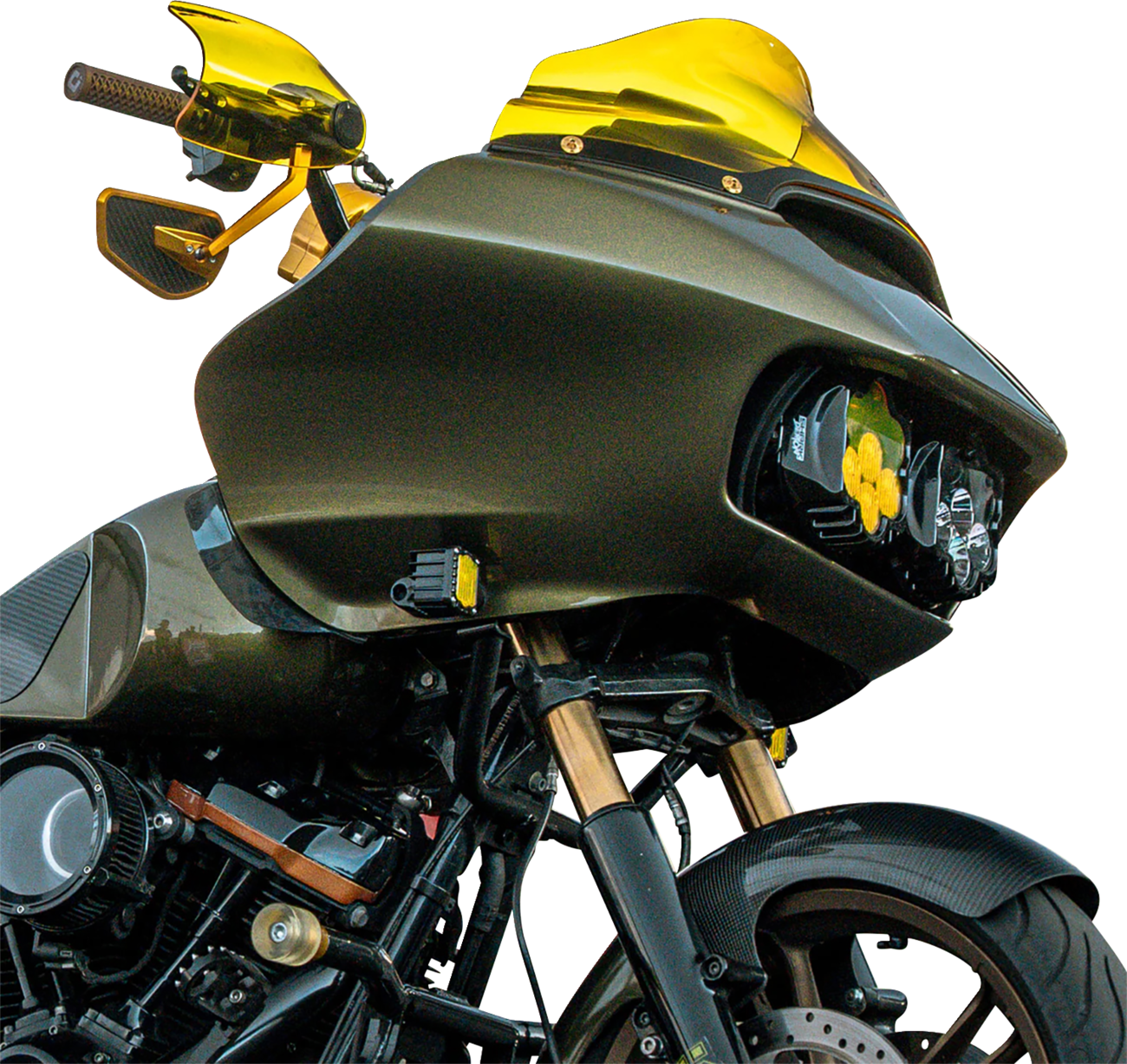 Klock Werks Flare® Handguards - Harley-Davidson Cable Clutch - Yellow