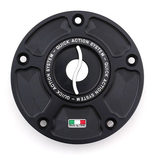 TWM Quick Action CNC Aluminum Gas Cap For Kawasaki - TKPR.03 - Silver