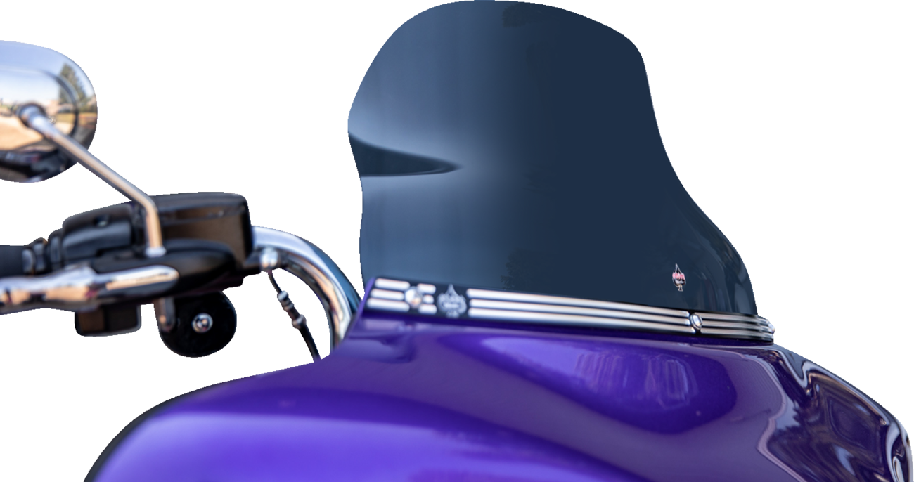 Klock Werks Flare® Windshield - 10-1/2" - Dark Smoke - '96-'13 FLH