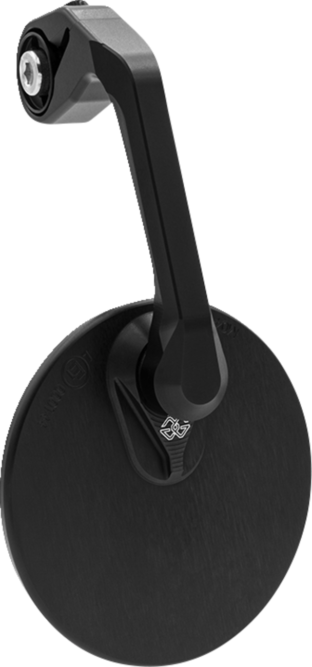 Gilles Tooling Mirror - MOON - Side View - Round - Black - Right/Left - Each