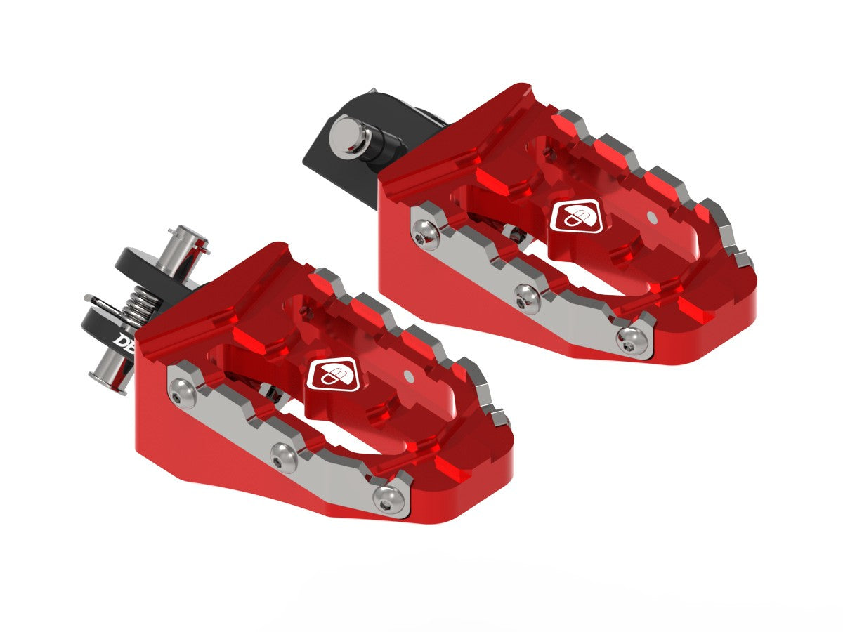 Ducabike DBK PPDV12 DUCATI OFF-ROAD PILOT FOOTPEGS KIT (PIN Ø8mm.) - RED