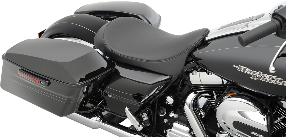 Drag Specialties Seats Low Solo Seat - Solar Leather - Smooth - FL '08-'23