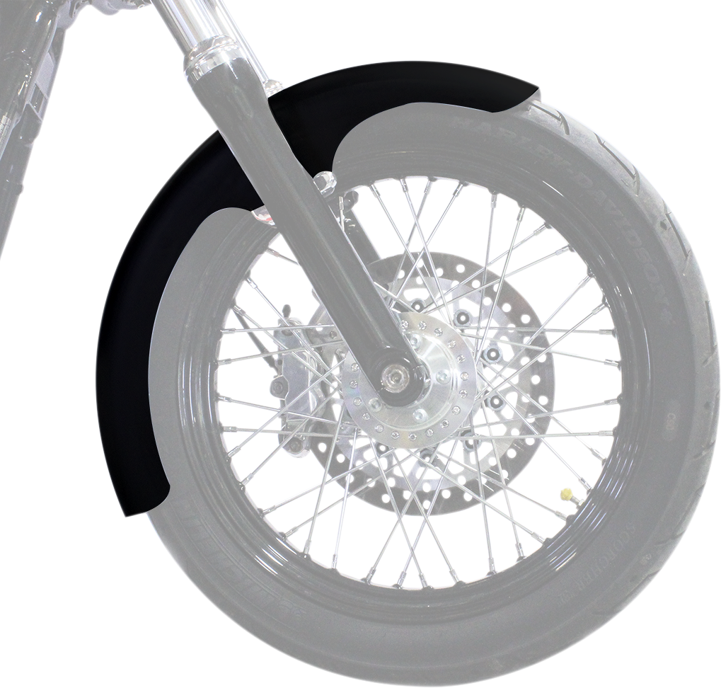 Klock Werks TFL Front Fender - Black - 19" - HD Dyna/FXR/Sportster