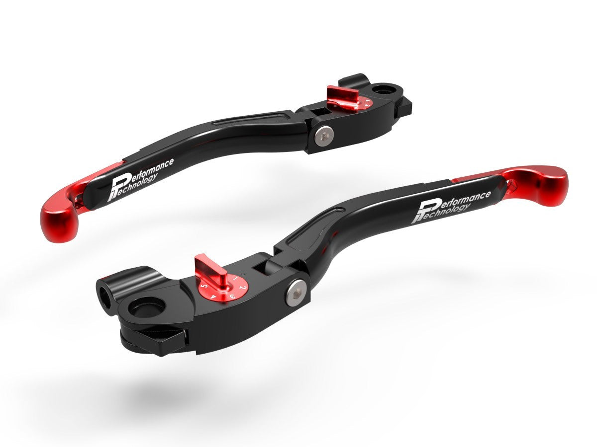 Ducabike DBK LEA03 Brake / Clutch Adjustable Levers Eco GP 2 - BLACK-RED