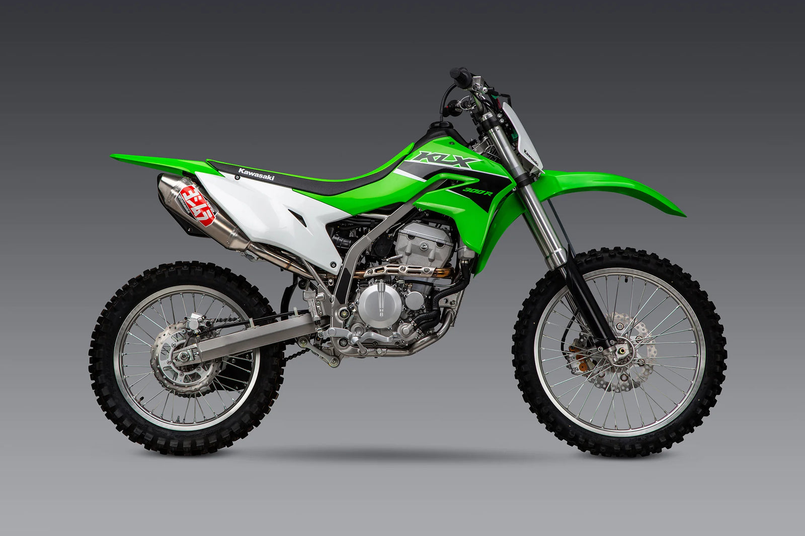 Yoshimura KLX300R 21-26 RS-2 Stainless Slip-On Exhaust, W/ Aluminum Muffler