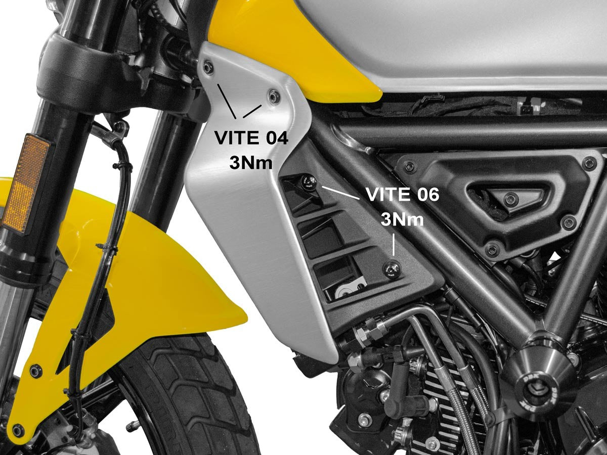 Ducabike DBK KVT37 Scrambler Front Side Panels Screw Kit - BLACK