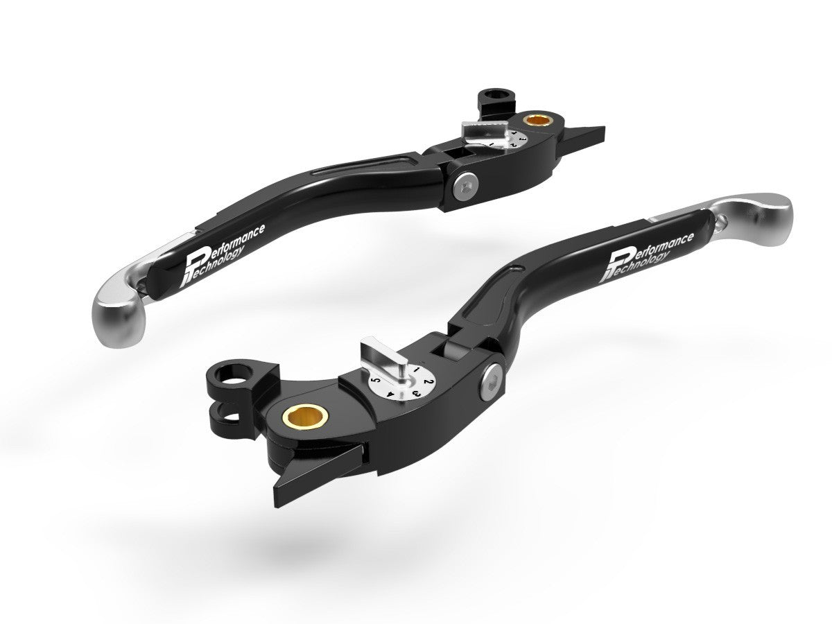 Ducabike DBK LEA02 Brake / Clutch Adjustable Levers Eco GP 2 - BLACK-SILVER