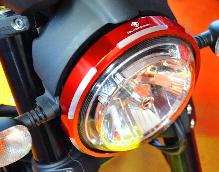 Ducabike DBK CFSCRA01 Scrambler Billet Aluminium Headlight Trim - RED