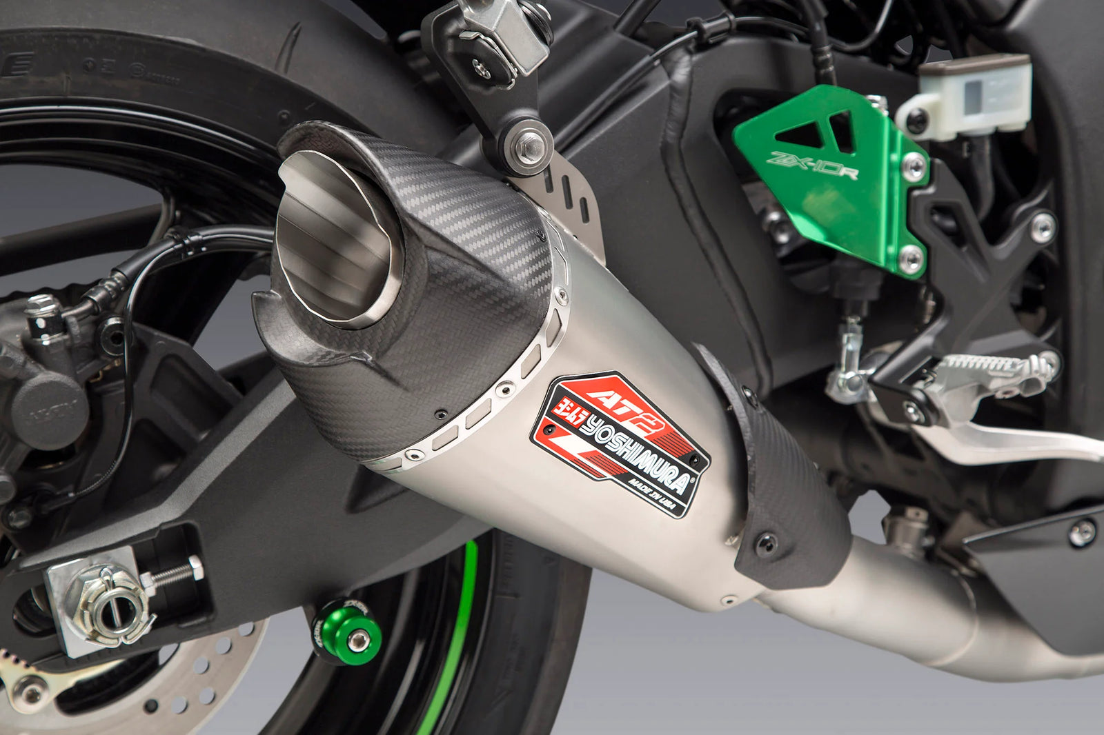 Yoshimura ZX-10R/RR 21-26 Race AT2 Stainless 3/4 Exhaust, W/ Stainless Muffler