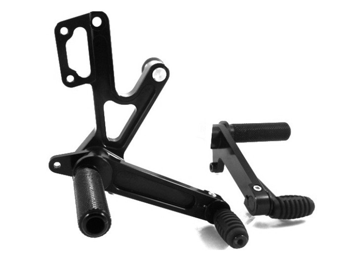 Ducabike DBK PRVM01 Pilot Adjustable Rearsets - BLACK