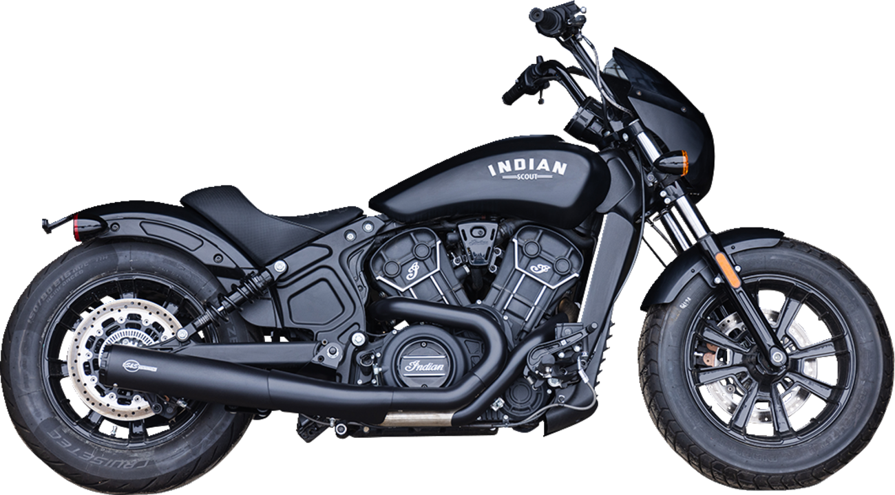 S&S Cycle 2-Into-1 Grand National Exhaust System - Black - 50-State