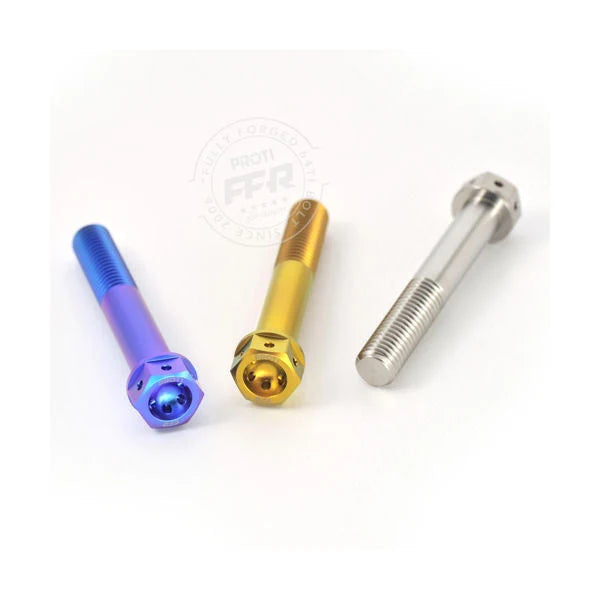 Proti Titanium Front Brake Caliper Bolt Kit For S1000RR M1000RR - Blue / Predrilled