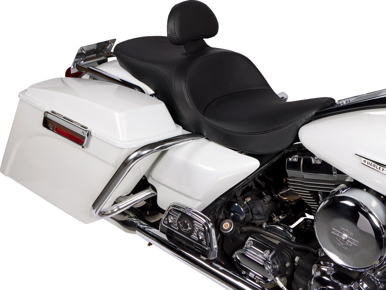 Drag Specialties Seats Freedom Seat - Solar Leather - Black - FLH '97-'07