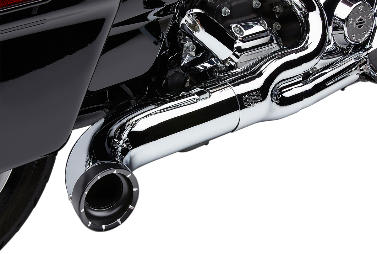 Cobra Turn Out 2-Into-1 Exhaust System - Chrome