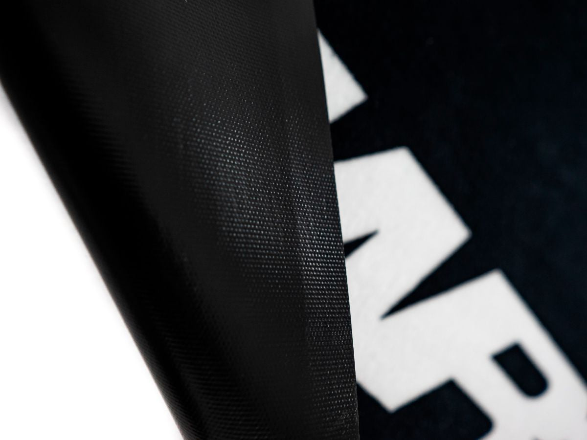 WRS Original Rectangular Motorcycle Carpet With "Caution Strong Emotions" Words