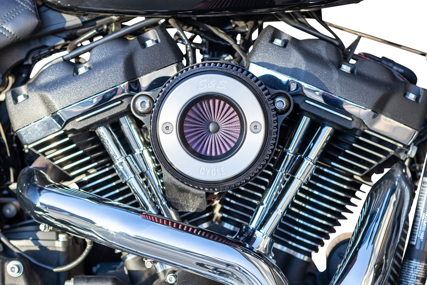 S&S Cycle Air Stinger Stealth Air Cleaner Kit - Chrome Ring