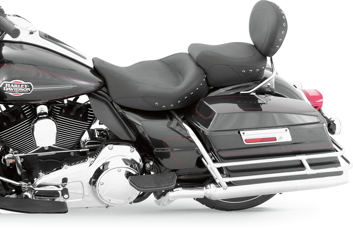 Mustang Wide Rear Seat - Studded - Black - FL '97-'25