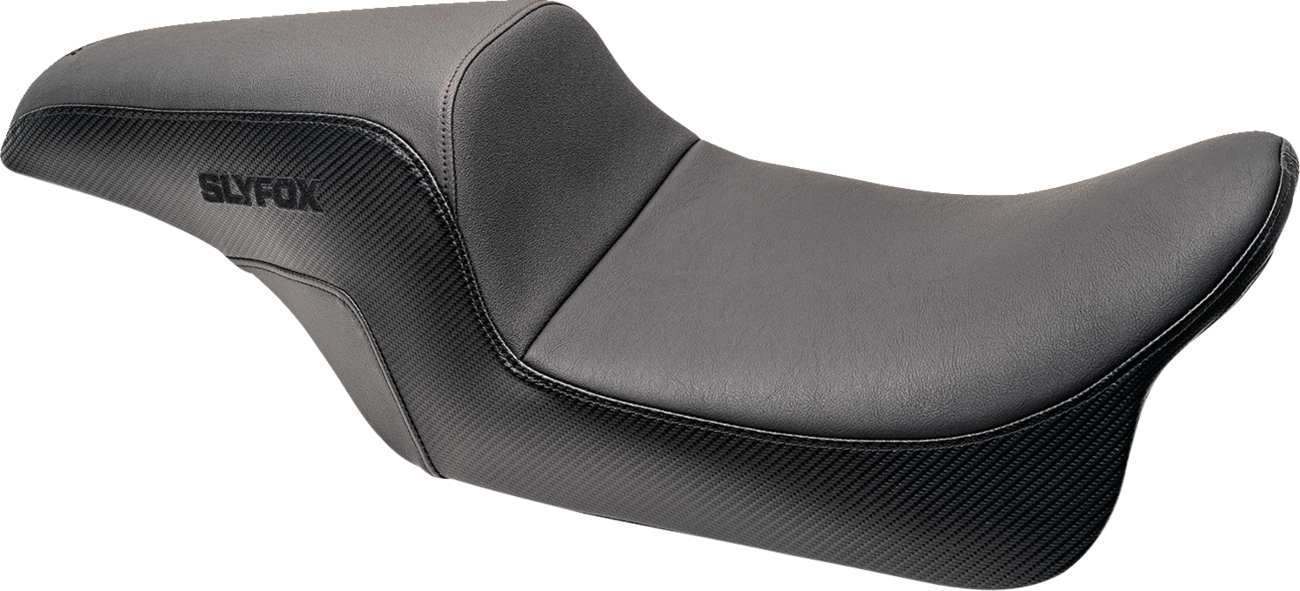 Slyfox Drifter Seat - Black Logo - Smooth Vinyl - Carbon Fiber - FL '08-'23