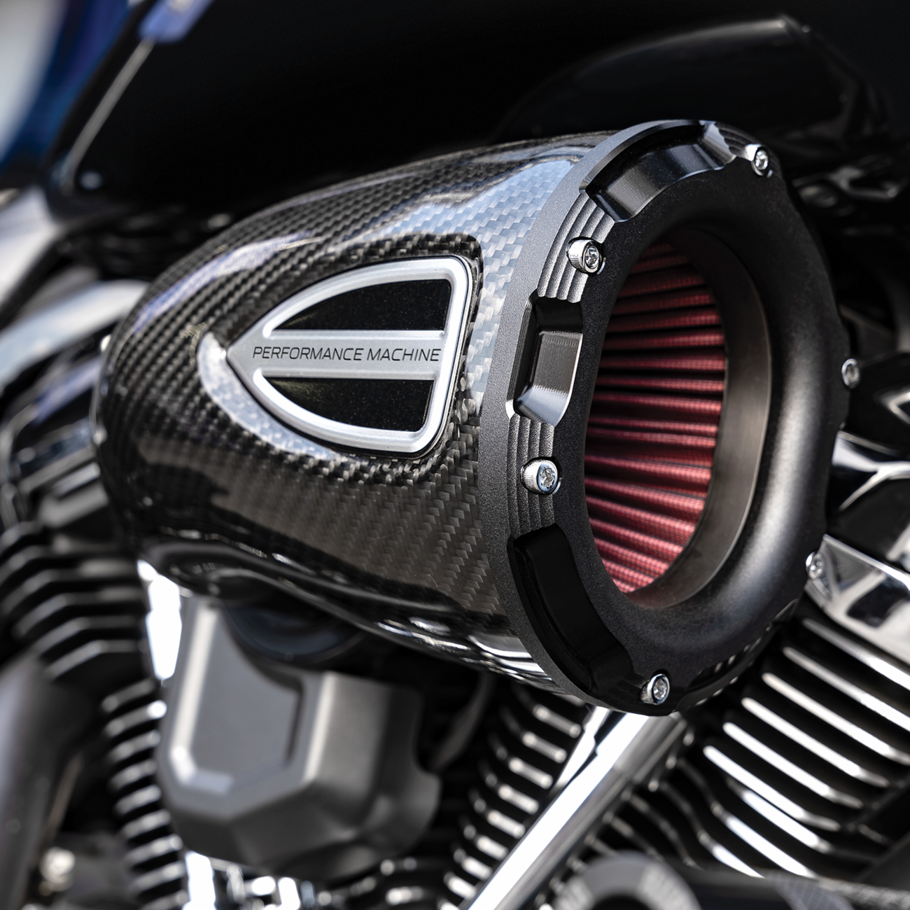 Performance Machine (PM) C4 Series Air Cleaner Kit - Black Ops™ - Twin Cam Throttle By Wire